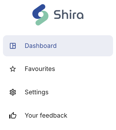 The dashboard sidebar
